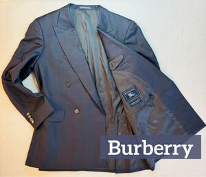 ☆ Burberry バーバリー メンズ ダブル ジャケット ロゴボタン ウール