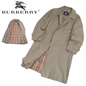 着用少 極美品 名作 90s BURBERRY バルマカーンコート ステンカラーコート チェスターコート ロングコート メンズ バーバリーズ 250167