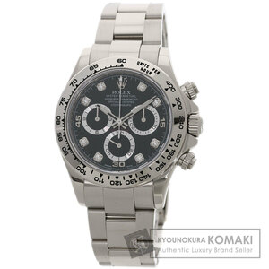 ROLEX ロレックス 116509G コスモグラフ デイトナ 8P ダイヤモンド 腕時計 K18ホワイトゴールド K18WG メンズ 中古