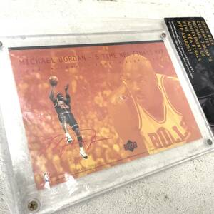 1997年 マイケル ジョーダン MVP 記念プレート UPPER DECK MICHEL JORDAN 90s 当時物 NBA バスケット 海外 レア 未開封 コレクターズ