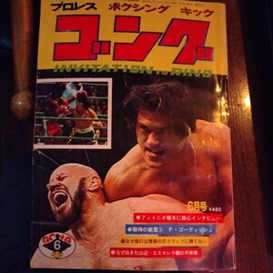 送料込み　ゴング　1976年 6月号　プロレス　ボクシング　キックボクシング　フランクゴーディッシュ時代のブルーザー・ブロディ　猪木