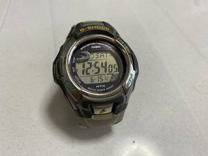 中古 可動品 CASIO G-SHOCK カシオ デジタル ウオッチ 文字 電波時計 G-SHOCK MT-G 20 RESIST 銀色 シルバー ソーラー デジタル Gショック