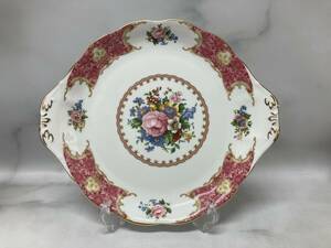 ROYAL ALBERT ロイヤルアルバート レディーカーライル プレート 直径 約23㎝ 耳付き 洋食器 中古