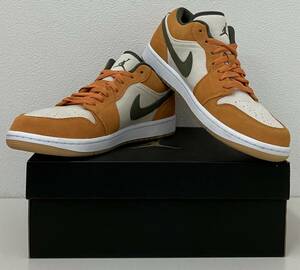 1円スタート スニーカー 26.5cm Nike Air Jordan 1 Low Light Curry/Medium Olive ナイキ エアジョーダン 1 ロー DH6931-102 同梱不可