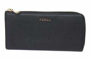 フルラ 長財布 本革 レザー L字ファスナー ブランド ロングウォレット 黒 レディース ブラック Furla