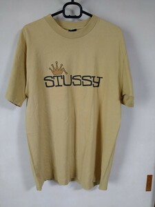 stussy　半袖Tシャツ　XL　クラウン　イエロー系　　