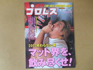 週刊プロレス 　2002年　 9/3　 No.1106　　上正面右下