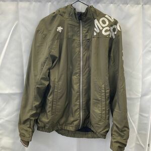 美品 DESCENTE デサント MOVE SPORT ムーブスポーツ ハニカムクロスジャケット M/ウォームアップジャケット/カーキ/メンズ/