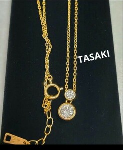 TASAKI タサキ ダイヤネックレス大粒 0.43ct/0.10ct　田崎