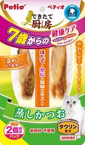 （まとめ買い）ペティオ できたて厨房 蒸しかつお 7歳からの健康ケア 2本入 〔×30〕