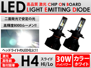 LED 8000LM T8 冷却ファン内蔵 ヘッド H4 30W ヴォクシーH13.11～ AZR60W.65W ハイパワー