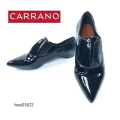 CARRANO ドレスシューズ ポインテッドトゥ イタリア製 エナメル 38