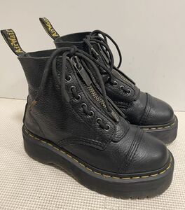 Dr Martensドクターマーチン厚底フロントジッパーブーツUK4黒