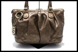 希少美中古■GUCCI グッチシマ レザー ハンドバッグ グッチ■0109vu41794