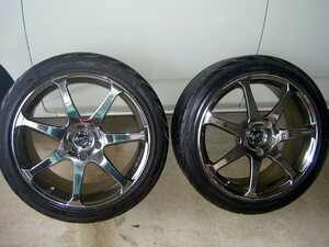 AVS Model7 9J+45 / MODEL 7 PCD114.3 5H ブライトクローム 2本セット!! JDM YOKOHAMA ADVAN メッキ ヨコハマ 1J JZX100 RB SR T7 T6 T5