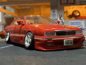 アオシマ インシュランス Y31シーマ完成品 ドア開閉ギミック式に改造！レア車