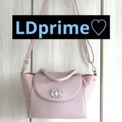 タグ付き、LD prime ワンハンドル♡ビジュー付きショルダーバッグ2way