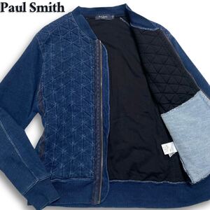 極美品/L相当◎ ポールスミス 《至極の逸品》Paul Smith ブルゾン ジャケット デニム キルティング 中わた ブルー系 メンズ 入手困難◎