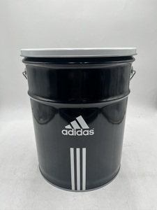 t1179 アディダス缶 adidas クッション付き 中古 ペール缶 アディ缶 黒 ブラック