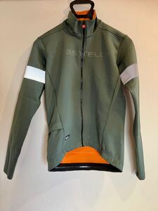 CASTELLI カステリ　ロッソコルサ　NELMEZZO RoS JERSEY カステリ 全天候対応 長袖ジャージDARKSTEELブルーオレンジ　Mサイズ