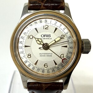 H925-SG3-1087◎ ORIS オリス ポインターデイト 7464 レディース 腕時計 自動巻き 稼働