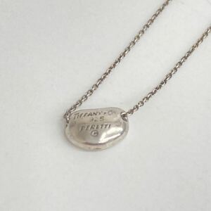 SH★ 1円スタート TIFFANY＆Co ティファニー SV925 SILVER シルバー ビーンズ ネックレス 2.8g 