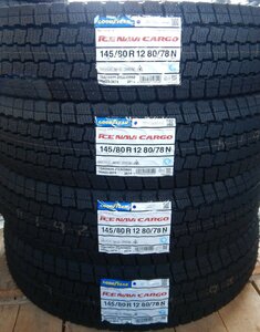 23年製 新品4本価格★145/80R12 80/78N LT GOOD YEAR ICENAVI CARGO スタッドレスタイヤ★条件付送料無料★アイスナビカーゴ 軽トラ ヤT