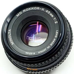 MINOLTA MD ROKKOR-X 45mm F2 ミノルタ ロッコールX 準パンケーキレンズ