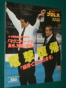 電撃復帰　藤原でございます　マグニチュードX　週刊プロレス　増刊号　５４８号　平成５年４月２３日号