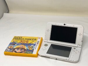 ◆Nintendo 任天堂 3DSLL RED-001 ホワイト　画面ヤケ有　本体のみ　スーパーマリオおまけソフト付き　中古◆14242★