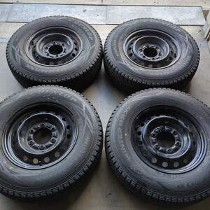 DUNLOPスタッドレス195/80R15・ハイエース純正ホイル付9分山程度4本セット