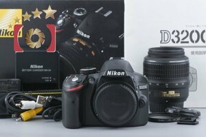 １円出品 Nikon ニコン D3200 18-55 VR レンズキット ブラック 元箱付き【オークション開催中】