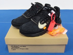 未使用★OFF-WHITE × NIKE THE 10 : NIKE AIR PRESTO BLACK/WHITE-CONE 28.0cm AA3830-002 [オフホワイト×ナイキ/エアプレスト] (5826)