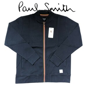 新品 ポールスミスPaul Smith ジップアップ スウェット M アーティストストライプ ダークネイビー ラウンジウェア カラーライン メンズ