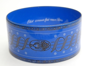 K985　ヴィンテージ バングル フランス 七宝 エマイユ ブルーカラー 19.5cm Vintage bangle Bracelet