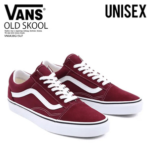 ■新品■VANS ヴァンズ■OLD SKOOL オールド スクール■22.5cm■エンジ バンズ 定番 キャンバス ユニセックス スニーカー■VN0A38G15U7