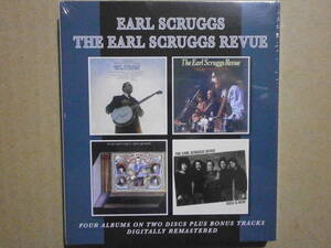 EARL SCRUGGS / THE EARL SCRUGGS REVUE 「FOUR ALBUMS ON TWO DISCS PLUS BONUS TRACKS」 未使用未開封