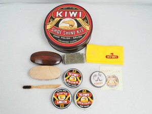 4N250122　KIWI SHOE SHINE KIT 靴 ブラシ 靴磨きセット 現状品