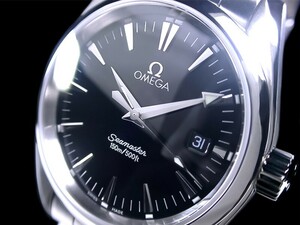 ★極美品 OMEGA Ω オメガ シーマスター アクアテラ ブラック Cal.1538 2518.5000 綺麗！★