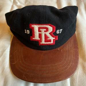 激レア POLO SPORT RALPH LAUREN leather logo cap hat ロゴ キャップ rrl country 1992 1993 stadium p wing snow beach green