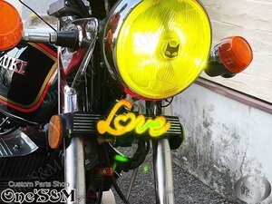 P3-6YL 流れる文字 LED LOVE灯 ラブ灯 黄色発光 ゼファー400 ゼファーχ ZRX400 Z400GP GPZ400F Z400FX GPZ250R バリオス バリウス２汎用