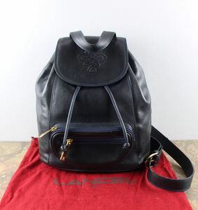 LANCEL LOGO EMBOSSED LEATHER SHOULDER BAG MADE IN SPAIN/ランセルロゴ型押しレザーショルダーバッグ