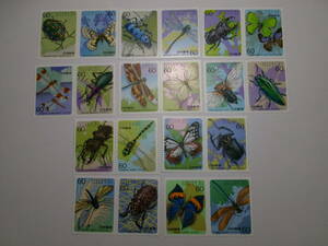 記念切手 1986年 昆虫シリーズ 全20種類 未使用 C-207