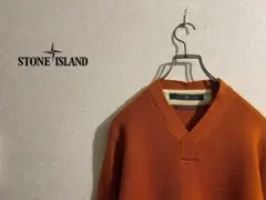 STONE ISLAND Vネック リブ ニット セーター