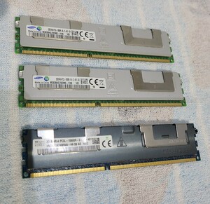 【中古品】管1D177 SAMSUNG SKhynix サーバー用 メモリー 32GB 　 4Rx4 PC3L -10600R　3枚セット　送料無料