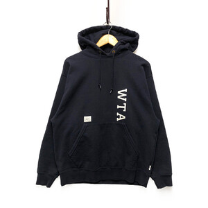 WTAPS ダブルタップス 23SS 231ATDT-CSM01 DESIGN 01 / HOODY / COTTON. COLLEGE ロゴ スウェット パーカー サイズ2 正規品 / 33411