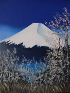 ≪国美協≫多田晴義、『富士山さくら』、油彩画、F12号：60,6㎝×50,0㎝、一点物、新品高級油彩額付、直筆サイン・真作保証付