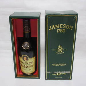 未開栓 JAMESON 1780 SPECIAL RESERVE 12YEARS 43度 750ml ジェムソン 12年 オールドアイリッシュウイスキー 箱付き 古酒