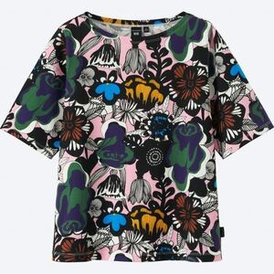 UNIQLO × marimekko コラボ ワイドシルエット Tシャツ Sサイズ 未開封品 グラフィック 5分丈 ユニクロ マリメッコ 北欧 フィンランド