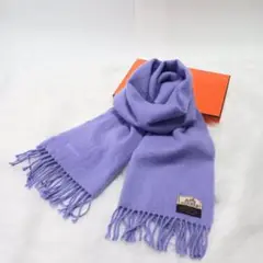 HERMES エルメス カシミヤ100％ フリンジ マフラー